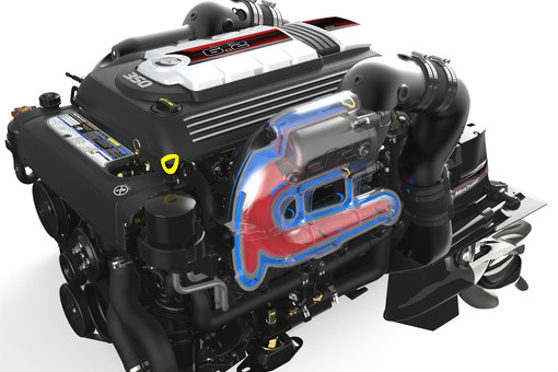 photo essai bateau pneumatique : 6.2 L STERNDRIVE V8 MERCRUISER