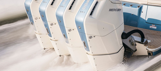 photo essai moteur bateau pneumatique : Verado 600 V12 MERCURY