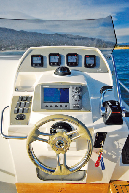 Bon point pour le tableau de bord, très lisible et assez grand pour installer toute l'électronique de navigation.