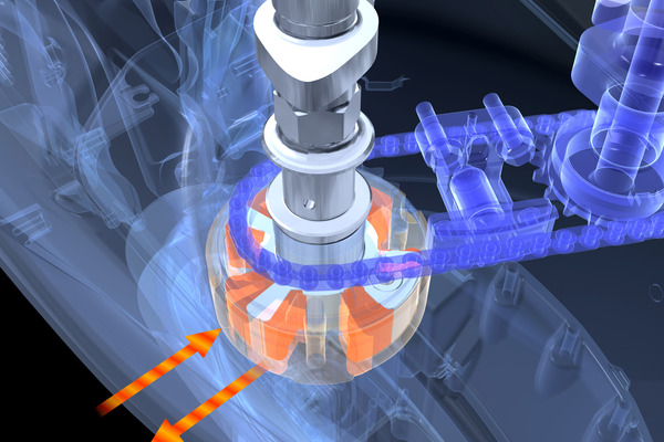 Le système de distribution par chaîne, avec calage variable des arbres à cames (VTC), permettant d’optimiser la combustion du carburant à tous les régimes.