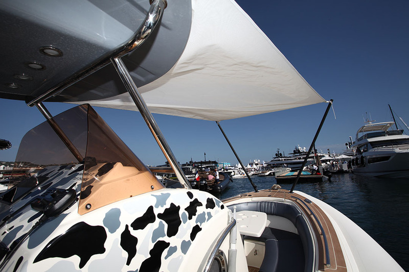 Le hard-top est utilisé à bon escient. Outre la protection qu’il offre, il rehausse les antennes (GPS, VHF), comporte un éclairage par spots, et sert de fixation au taud de soleil.